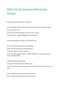 BSNS 113 Quiz Questions With Correct Answers