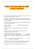 CYBR 3123 &sol; CYBR 3123 PACKAGED EXAMS&colon; FULL STUDY PACK WITH VERIFIED QUESTIONS AND ANSWERS TO HELP YOU PASS WITH CONFIDENCE
