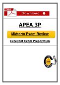 APEA 3P Midterm Exam Review &lpar;2026&sol;2027&rpar; PDF &vert; High-Yield 3P Topics &vert; APEA