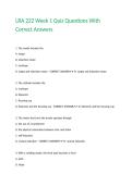 LRA 222 Week 1 Quiz Questions With Correct Answers&period;