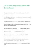 LRA 222 Final Study Guide Questions With Correct Answers
