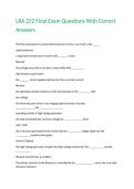 LRA 222 Final Exam Questions With Correct Answers&period;