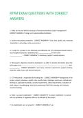 RTPM EXAM QUESTIONS WITH CORRECT ANSWERS&period;