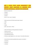 UNIT 3 EXAM STUDY GUIDE BIODIVERSITY 2026 UPDATED EXAM QUESTIONS & ANSWERS WITH DETAILED RATIONALES &vert; INSTANT PDF DOWNLOAD