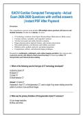 EACVI Cardiac Computed Tomography &ndash;Actual  Exam 2026-2028 Questions with verified answers  &vert; Instant PDF After Payment