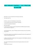 MCAT Biology Chapter 1 &comma; Cell Structure & Function&period;
