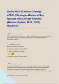 Online MAT 8h Wavier Training- APRNs &vert; Strategies Review of Key Quizzes with Correct Answers &lpar;Newest Update&comma; 2026 &vert; 2027&rpar; Graded A&period;    