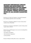 MANAGING PERFORMANCE THROUGH TRAINING AND DEVELOPMENT 8TH CANADIAN EDITION ALAN SAKS ROBERT HACCOUN TEST BANK ALL CHAPTERS 100&percnt; ORIGINAL VERIFIED CERTIFICATION REVIEW SET 2026 ANSWERS GUARANTEED PASS