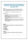 Louisiana &lpar;New Orleans&rpar; Second Class Stationary Air  Conditioning &ndash; 640-LA Contractor Exam Questions  and Answers &vert; PDF 