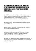 MARKETING IN THE DIGITAL ERA D373 WGU OA ACTUAL EXAMINATION 2026 QUESTIONS WITH VERIFIED ANSWERS GRADED A&plus;