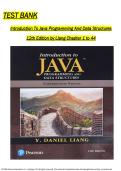 Full Test Bank for Introduction to Java Programming and Data Structures 12th Edition by Y&period; Daniel Liang Complete Coverage &lpar;Chapters 1-44&rpar; Verified Questions & Correct Answers Comprehensive Java & Data Structures Updated 2026 Version