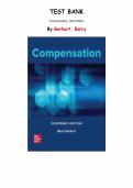 Compensation&comma; 14th Edition &lpar;Barry Gerhart&rpar; &ndash; Complete Test Bank Chapters 1&ndash;18
