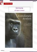 Test Bank with Verified Answers &ndash; Evolutionary Analysis &lpar;5th Edition&rpar; Herron & Freeman &vert; Chapters 1&ndash;20 Covered &vert; Rated A&plus; &vert; Newest Edition