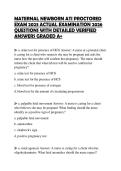 MATERNAL NEWBORN ATI PROCTORED EXAM 2023 ACTUAL EXAMINATION 2026 QUESTIONS WITH DETAILED VERIFIED ANSWERS GRADED A&plus;