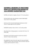MATERNAL NEWBORN ATI PROCTORED EXAM 2023 CERTIFICATION REVIEW SET 2026 ANSWERS GUARANTEED PASS