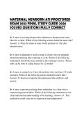 MATERNAL NEWBORN ATI PROCTORED EXAM 2023 FINAL STUDY GUIDE 2026 SOLVED QUESTIONS FULLY CORRECT
