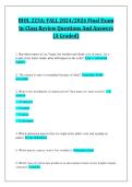 BIOL 223A&colon; FALL 2024&sol;2026 Final Exam In-Class Review Questions And Answers &lpar;A Graded&rpar;