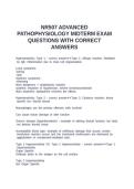 NR507 ADVANCED PATHOPHYSIOLOGY MIDTERM EXAM QUESTIONS WITH CORRECT ANSWERS