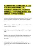 MATERNITY AND WOMENS HEALTH CARE 13TH EDITION LOWDERMILK ALL CHAPTERS 1-37 COMPLETE GUIDE FINAL PAPER 2026 COMPLETE QUESTIONS WITH CORRECT ANSWERS GRADED A&plus;