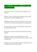 MBAA 604&colon; MANAGERIAL ACCOUNTING FOUNDATIONS