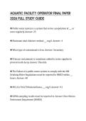 AQUATIC FACILITY OPERATOR FINAL PAPER 2026 FULL STUDY GUIDE
