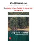 Corporate Finance&colon; Core Principles and Applications&comma; 7th Edition &lpar;Stephen Ross&rpar; &ndash; Complete Solutions Manual Chapters 1&ndash;21