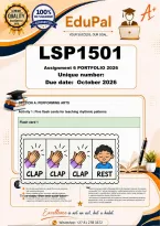 LSP1501 Assignment 6 Portfolio &lpar;Complete Answers&rpar; 2026 - Due 5 October 2026