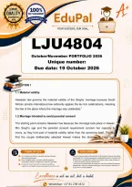 LJU4804 October November Portfolio &lpar;Complete Answers&rpar; Semester 2 2026 - Due 19 October 2026