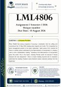 LML4806  Assignment 1 &lpar;QUALITY ANSWERS&rpar; Semester 2 2026