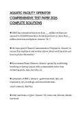 AQUATIC FACILITY OPERATOR COMPREHENSIVE TEST PAPER 2026 COMPLETE SOLUTIONS