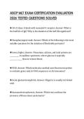 ASCP MLT EXAM CERTIFICATION EVALUATION 2026 TESTED QUESTIONS SOLVED