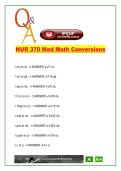 NUR 370  EXAM COMPLETE PACKAGE DEAL