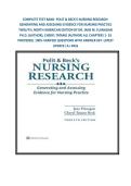 COMPLETE TEST BANK- POLIT & BECK'S NURSING RESEARCH&colon; GENERATING AND ASSESSING EVIDENCE FOR NURSING PRACTICE TWELFTH&comma; NORTH AMERICAN EDITION BY DR&period; JANE M&period; FLANAGAN PH&period;D&period; &lpar;AUTHOR&rpar;&comma; CHERYL TATANO &lpar;AUTHOR&rpar; ALL CHAPTERS 1- 33 PROVIDED&vert; 100&percnt; VERIFIED QU