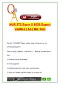NUR 372 Exam 2 &ndash; 2026 Q&A &lpar;100&plus; Questions&rpar; &ndash; Skin Integrity&comma; Mobility&comma; Lab Values&comma; Electrolytes