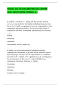 MGMT 310 EXAM ONE PRACTICE PAPER 2026 SOLUTIONS GRADED A&plus;