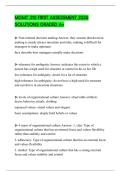 MGMT 310 FIRST ASSESSMENT 2026 SOLUTIONS GRADED A&plus;