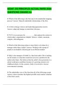 MGMT 310 PRINCIPLES ACTUAL PAPER 2026 QUESTIONS GRADED A&plus;