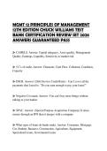 MGMT 12 PRINCIPLES OF MANAGEMENT 12TH EDITION CHUCK WILLIAMS TEST BANK CERTIFICATION REVIEW SET 2026 ANSWERS GUARANTEED PASS