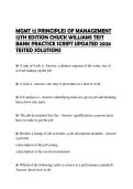 MGMT 12 PRINCIPLES OF MANAGEMENT 12TH EDITION CHUCK WILLIAMS TEST BANK PRACTICE SCRIPT UPDATED 2026 TESTED SOLUTIONS