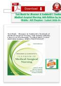 Test Bank for Brunner & Suddarth&rsquo;s Textbook of Medical-Surgical Nursing&comma; 16th Edition by Janice L&period; Hinkle &vert; All Chapters &vert; Latest 2026 A&plus;