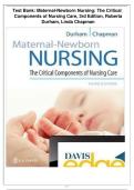Test Bank Maternal-Newborn Nursing The Critical Components of Nursing Care&comma; 3rd Edition&comma; Roberta Durham&comma; Linda Chapman&period;pdf