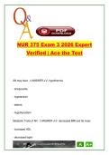 NUR 375 EXAM 1-3  EXAM COMPLETE PACKAGE DEAL