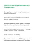 GEB 3213 Exam 3 &lpar;Final Exam&rpar; exam with correct answers 
