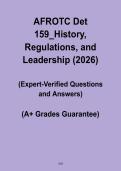 AFROTC Det 159 &ndash; History&comma; Regulations&comma; and Leadership Study Guide