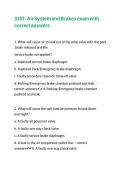 310T- Air System and Brakes exam with correct answers 
