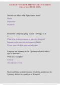 Georgette-S LMR PMHNP Certification Exam 2025&sol;2026 Actual with Solution