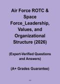 Air Force ROTC & Space Force &ndash; Leadership&comma; Values&comma; and Organizational Structure