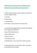 310T Exam - Electronical and Electrical Systems exam with correct answers