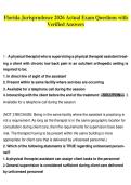 Florida Jurisprudence 2026 Actual Exam Questions with  Verified Answers Florida Jurisprudence 2026 Actual Exam Questions with  Verified Answers 