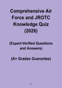 Comprehensive Air Force and JROTC Knowledge Quiz &ndash; Practice Questions & Review